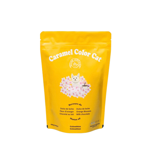 Dums Coffee - Ground Coffee in Bag - Caramel Color Cat -250gr 